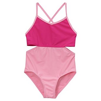 Girls 2-16 Lands' End X-Back One-Piece Swim Suit