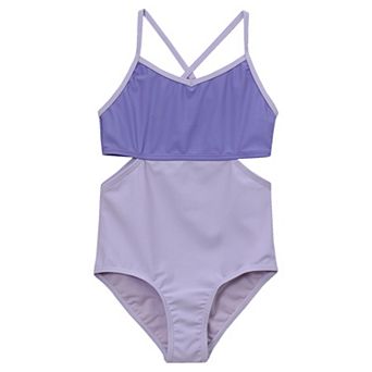 Girls 2-16 Lands' End X-Back One-Piece Swim Suit