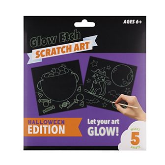 Pulsar 5 pc Glow Etch Scratch Art Set - Halloween Edition