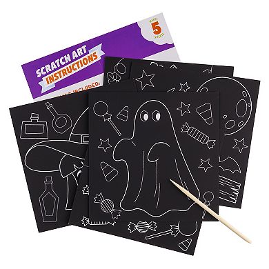 Pulsar 5-pc. Glow Etch Scratch Art Set - Halloween Edition