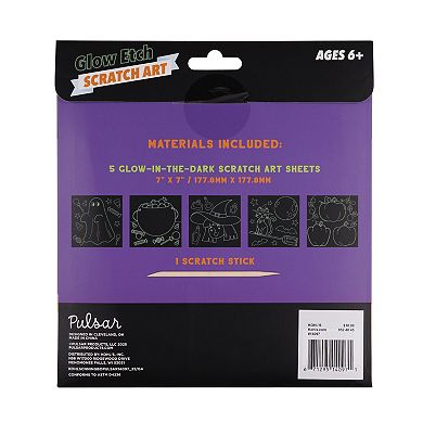 Pulsar 5-pc. Glow Etch Scratch Art Set - Halloween Edition