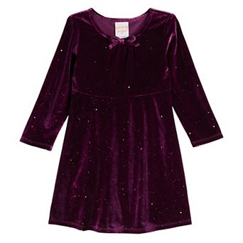 Girls 4-12 Jumping Beans® Long Sleeve Velour Dress
