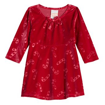 Girls 4-12 Jumping Beans® Long Sleeve Velour Dress
