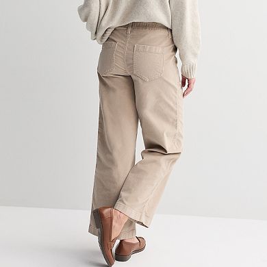 Petite Sonoma Goods For Life® Corduroy Utility Wide Leg Pants
