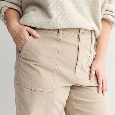 Plus Size Sonoma Goods For Life® Corduroy Utility Wide Leg Pants