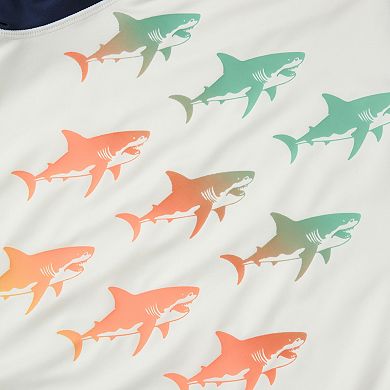 Boys 2-20 Lands' End Chlorine Resistant Short Sleeve UPF 50 Swim Top