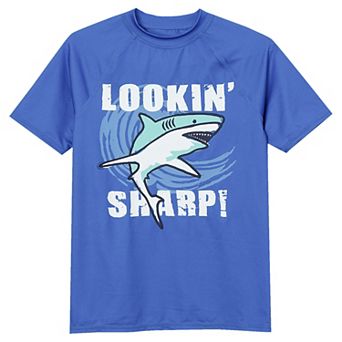 Boys 2-20 Lands' End Chlorine Resistant Short Sleeve UPF 50 Swim Top