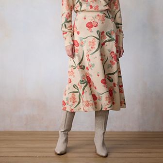 Petite LC Lauren Conrad Midi A-Line Sweater Skirt