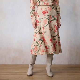 Petite LC Lauren Conrad Midi A-Line Sweater Skirt