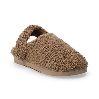 Women's Whitly Sherpa Open Back Slip-On Clogs With Back Strap