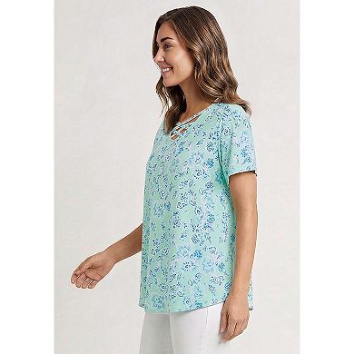 Woman Within Plus Size Criss Cross Tee