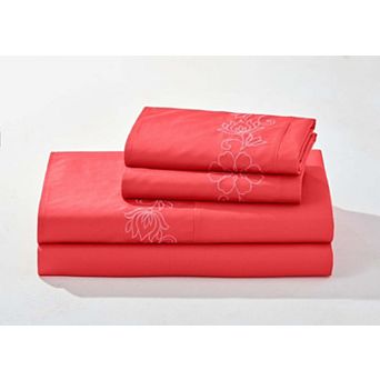BrylaneHome Anna Embroidered Sheet Set