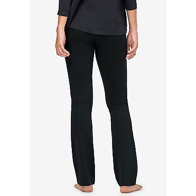ellos Women's Plus Size Stretch Bootcut Sleep Pants