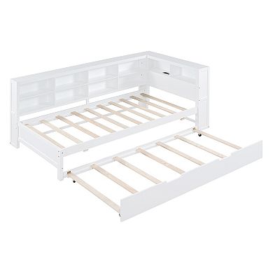 Merax Wooden DayBed with Trundle