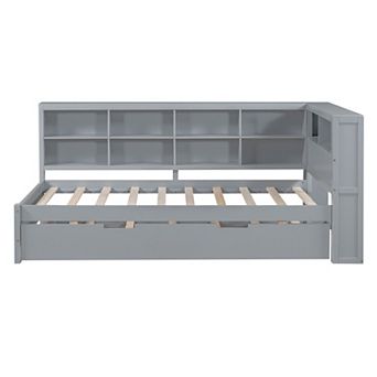 Merax Wooden DayBed with Trundle