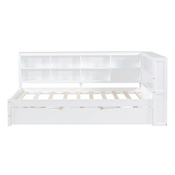 Merax Wooden DayBed with Trundle