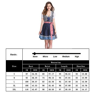 Oktoberfest Dress Women's German Dirndl Dress Costumes for Bavarian Oktoberfest Carnival Halloween