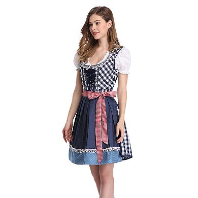 Oktoberfest Dress Women's German Dirndl Dress Costumes for Bavarian Oktoberfest Carnival Halloween