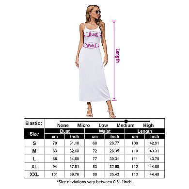 Women Sleeveless Spaghetti Strap Cami Maxi Slip Dress