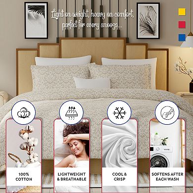 Color Sense 100% Cotton Super Cozy & Soft Duvet Set
