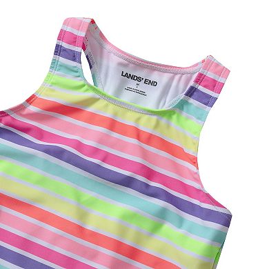 Girls 7-16 Lands' End Slim Chlorine Resistant Racer Back Swim Top