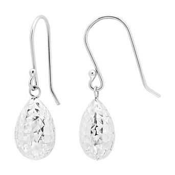 Aleure Precioso Sterling Silver Teardrop Drop Earrings