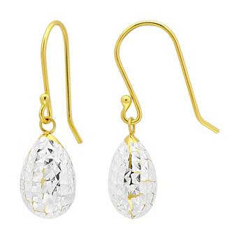 Aleure Precioso Sterling Silver Teardrop Drop Earrings