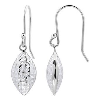 Aleure Precioso Sterling Silver Oval Drop Earrings