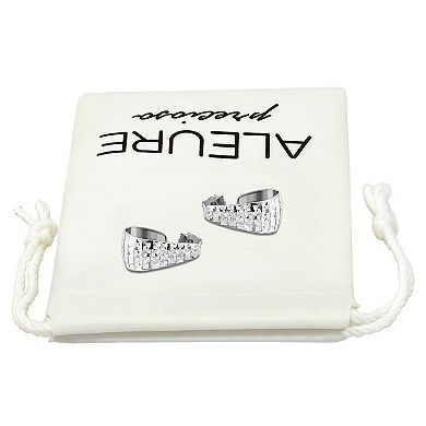 Aleure Precioso Sterling Silver Curved 14 mm Posted Earrings