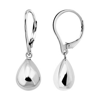 Aleure Precioso Sterling Silver Teardrop Drop Earrings