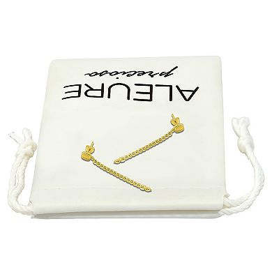 Aleure Precioso 18k Gold Over Sterling Silver Chain Nickel Free Drop Earrings