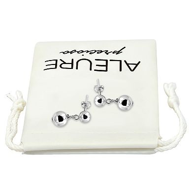 Aleure Precioso 18k Gold Over Sterling Silver Ball Nickel Free Drop Earrings