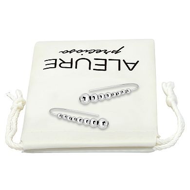 Aleure Precioso 18k Gold Over Sterling Silver Linear Drop Earrings