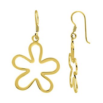 Aleure Precioso 22 mm Sterling Silver Flower Drop Earrings
