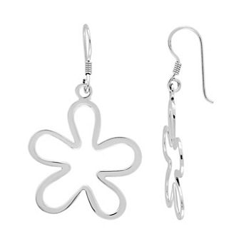 Aleure Precioso 22 mm Sterling Silver Flower Drop Earrings