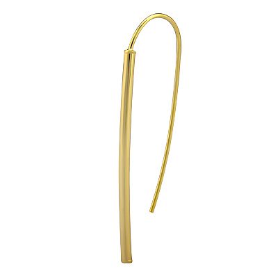 Aleure Precioso Sterling Silver 40 mm Bar Drop Earrings