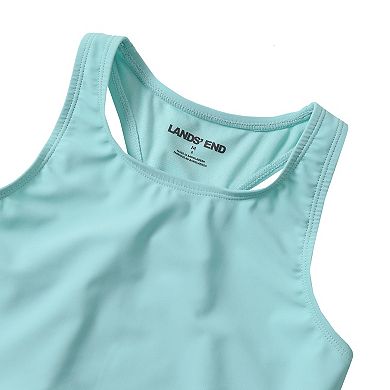 Girls 8-16 Lands' End Chlorine Resistant Racer Back Swim Top in Plus Size