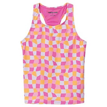 Girls 8-16 Lands' End Chlorine Resistant Racer Back Swim Top in Plus Size