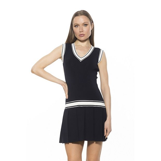 Alexia Admor Women's Venus V Neck Knit Dress, NAVY Blue, Large
