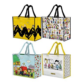 Peanuts Reusable XL Tote Bag 4-Pack