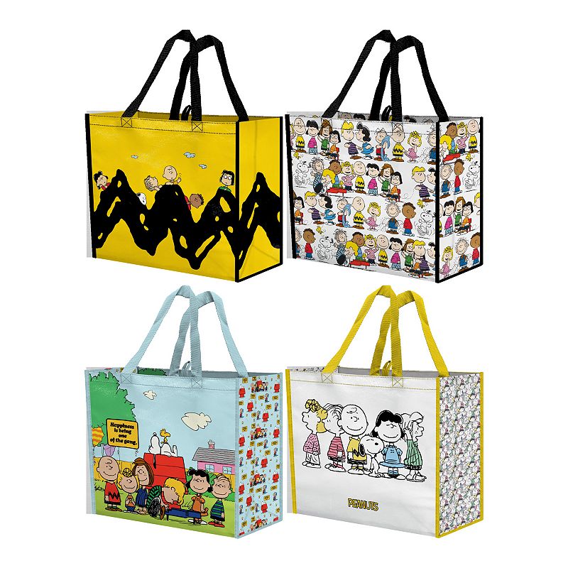 Peanuts Reusable XL Tote Bag 4-Pack