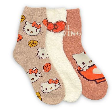 Women's Hello Kitty 3-pk. Fuzzy Socks Set