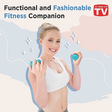 Hand Dumbbell Hand Weights, Go Pods, 3lb set (1 lb x 2 and 0.5 lb x 2)