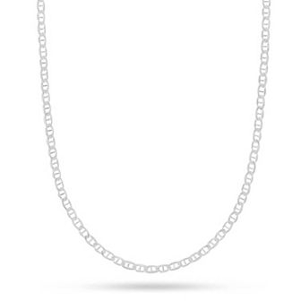 Theia Sky Sterling Silver 1.5 mm Flat Marina Chain Necklace