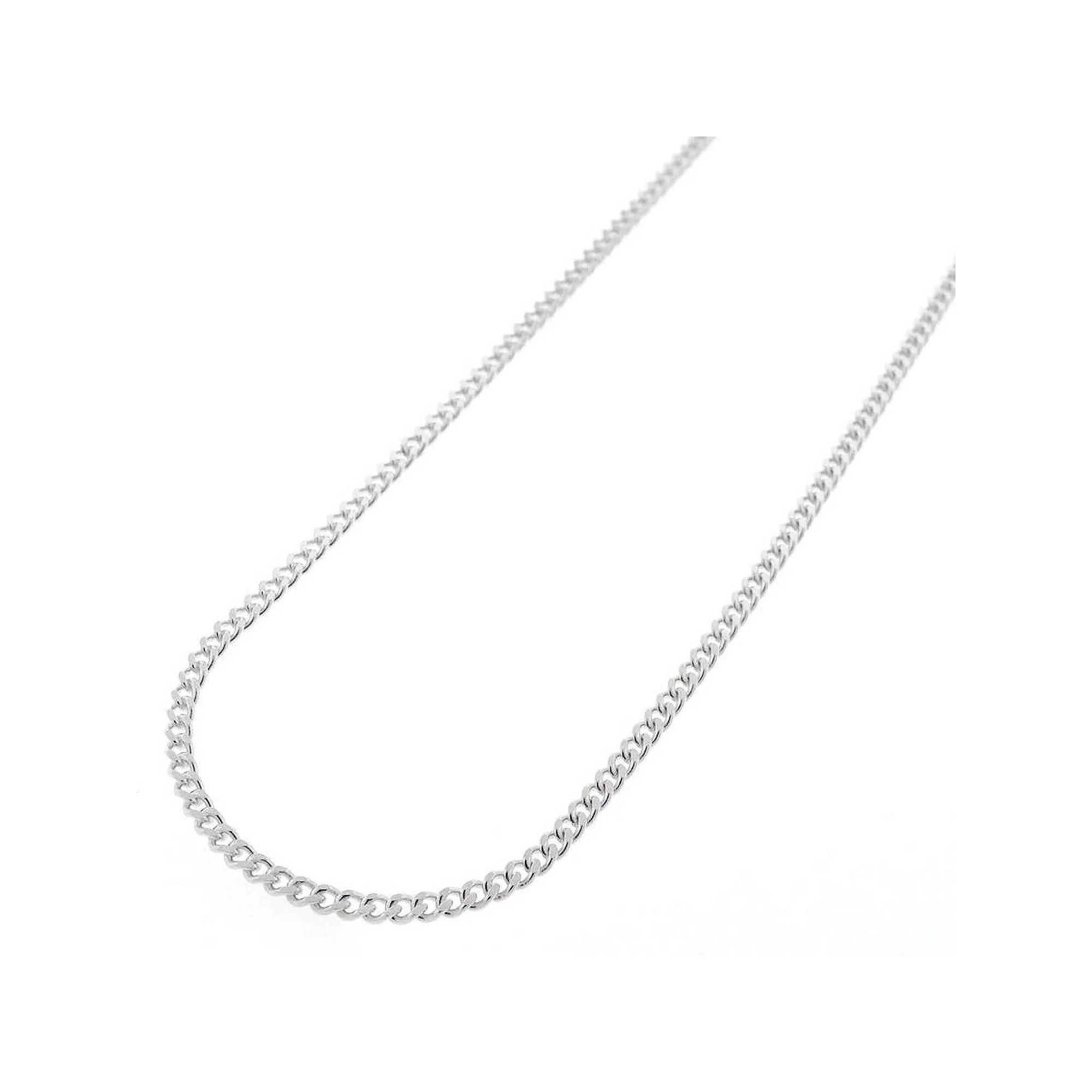 Theia Sky Sterling Silver 2 mm Cuban Link Necklace, Womens, Size: 24
