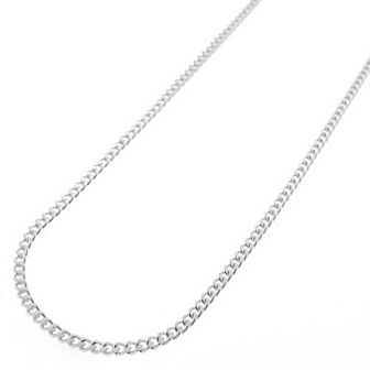 Theia Sky Sterling Silver 2 mm Cuban Link Necklace