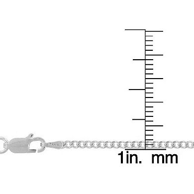 Theia Sky Sterling Silver 2 mm Cuban Link Necklace