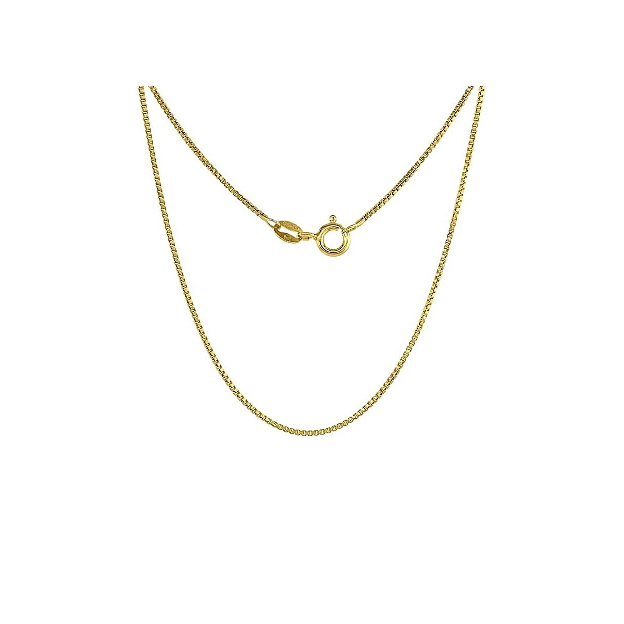 Theia Sky 18k Gold Over Silver 0.7 mm Box Chain Necklace, Womens, Size: 2