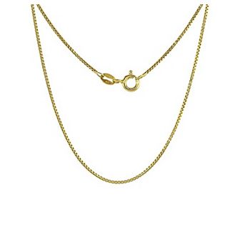 Theia Sky 18k Gold Over Silver 0.7 mm Box Chain Necklace