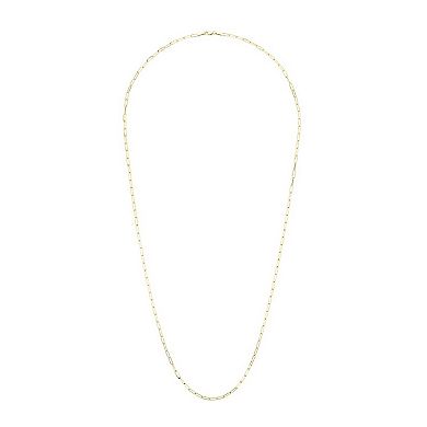 Theia Sky 18k Gold Over Silver 2 mm Paperclip Chain
